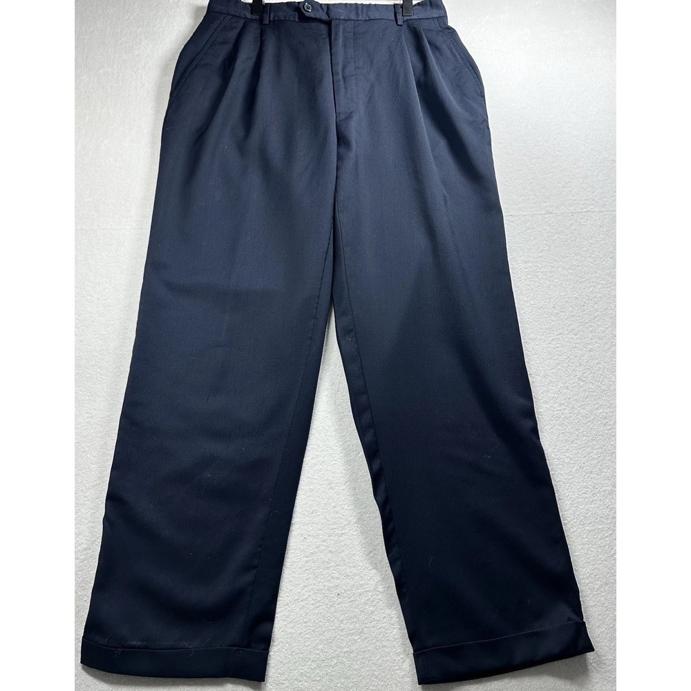 Woolmark Mens‎ Wool Dress Pants Made in Italy Pleated Trousers W30 L29